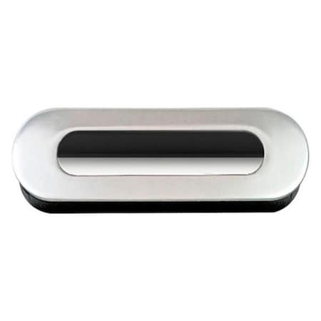 15 Mm Oval Flush Pull, Polished US32 - 629 Stainless Steel